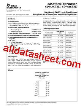 CD74HC257M型号图片
