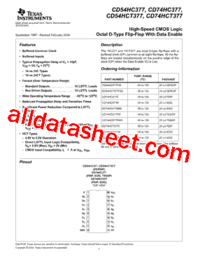 CD74HCT377E型号图片