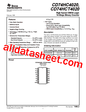 CD74HCT4020M型号图片