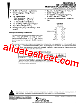 CD74HCT4051-Q1_12型号图片