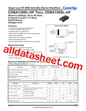 CDBA120SL-HF型号图片