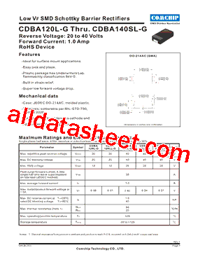 CDBA140LL-G型号图片
