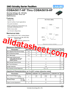 CDBA5817-HF型号图片