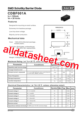 CDBF001A型号图片