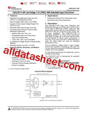CDCLVP111-SP型号图片