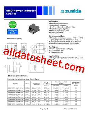 CDEP85NP-R80MC-50型号图片