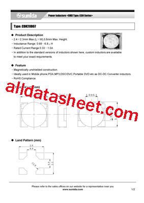 CDH20D07NP-4R7MC-CUTTAPE型号图片