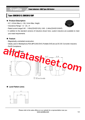 CDH3D13SHPNP-1R5M型号图片