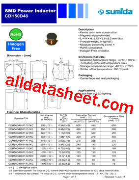 CDH50D48NP-101KC型号图片