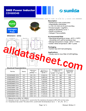 CDH80D48NP-332K型号图片