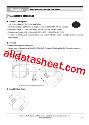 CDRH3D11HPNP-4R7N型号图片