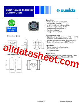 CDRH40D18RHF-150MC型号图片