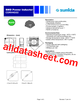 CDRH4D22NP-100NC型号图片