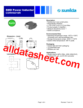 CDRH5D18RNP-5R6NC型号图片