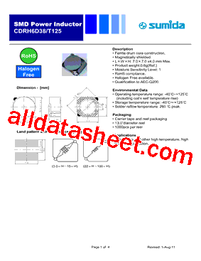 CDRH6D38T125NP-5R6NC型号图片