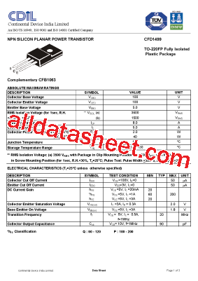 CFD1499P型号图片