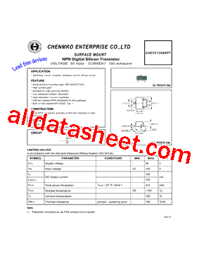 CHDTC124XKPT型号图片