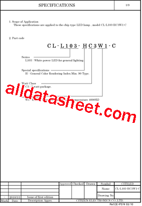 CL-L103-HC3W1-C型号图片