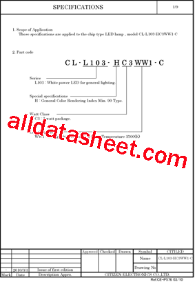 CL-L103-HC3WW1-C型号图片