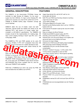 CM6807CR型号图片