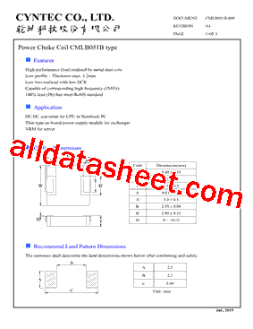 CMLB051B-2R2MS型号图片