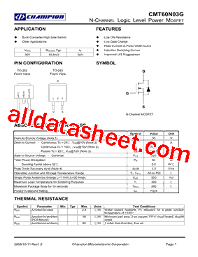 CMT60N03GN263型号图片