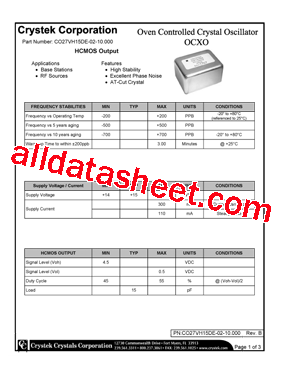 CO27NH05DE-02-10.000型号图片