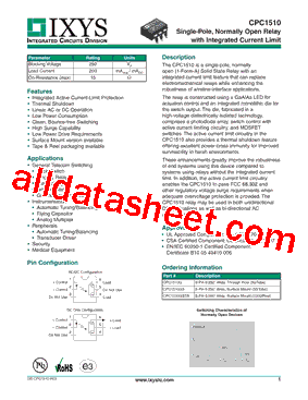 CPC1510GSTR型号图片