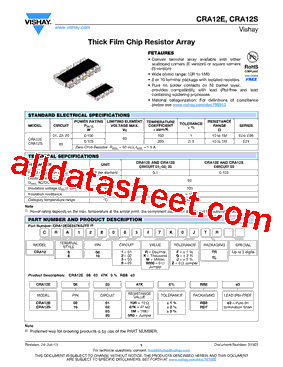 CRA12E101MJTR型号图片