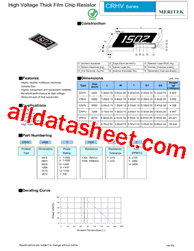 CRHV0402U1005FE型号图片