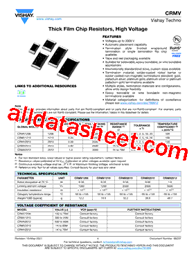 CRMV1206A1K00DLE1W型号图片