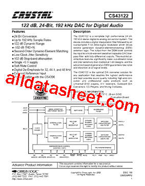 CS43122-KS型号图片