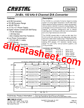 CS4360-BS型号图片