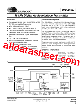 CS8405A型号图片