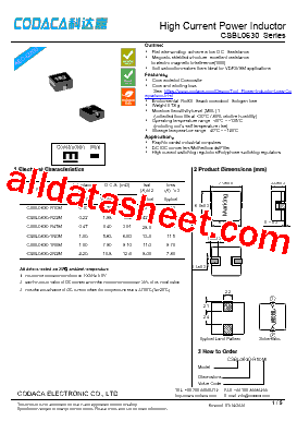 CSBL0630-R22M型号图片
