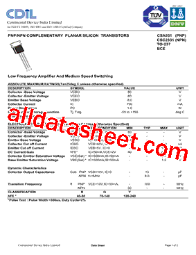 CSC2331NPN型号图片