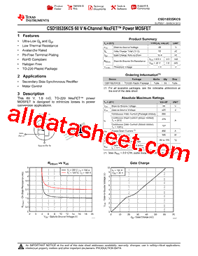 CSD18535KCS_15型号图片