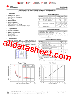 CSD25404Q3型号图片