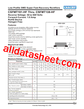 CSFMT101-HF型号图片