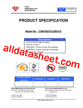 CSM-58231E型号图片