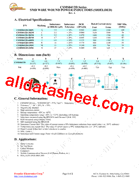 CSMS0412D220M型号图片