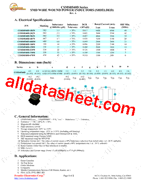 CSMS0540D-100M型号图片
