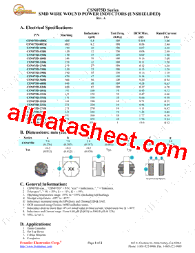 CSN075D302K型号图片