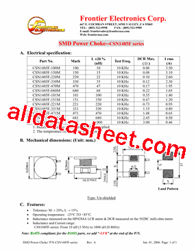 CSN1485F-101M型号图片