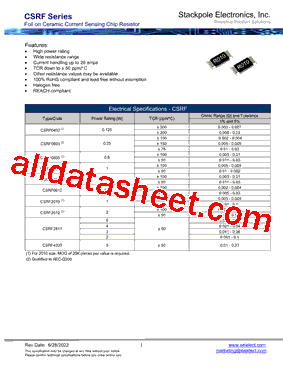 CSRF0402FT3L00型号图片