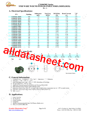 CSS0630G-120M型号图片