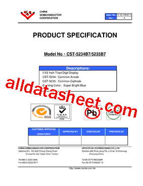 CST-5234B7型号图片