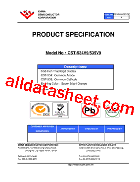 CST-534V9型号图片