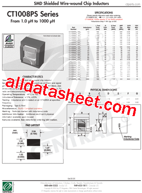 CT1008PSF-153K型号图片