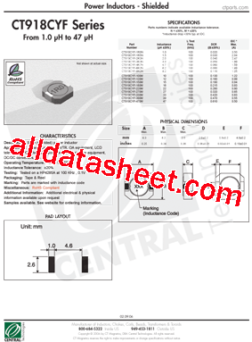 CT918CYF-1R0N型号图片